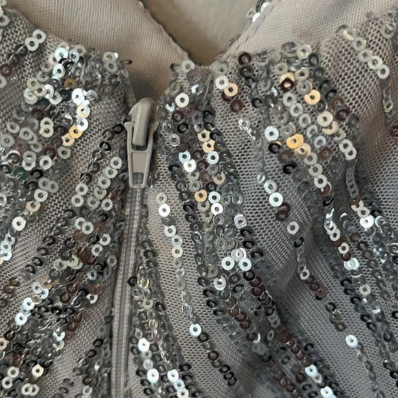 Silver sequins gown - Picture 12 of 13